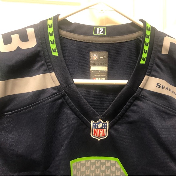 Nike On Field NFL Player Seattle Seahawks#3 Wilson Women's Blue Authentic Jersey - Picture 10 of 12
